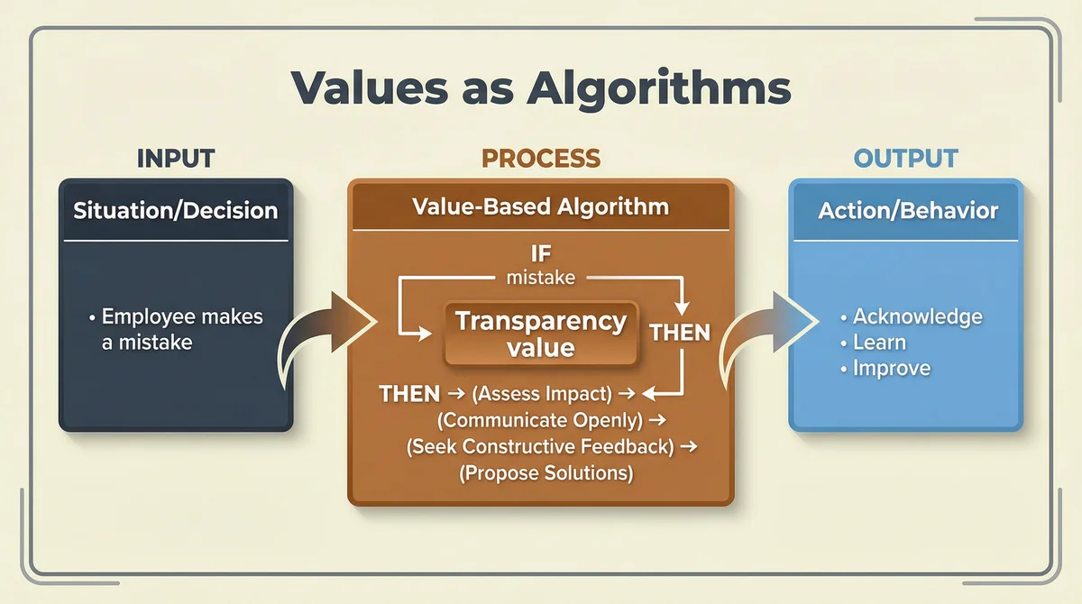 From abstract value to executable algorithm