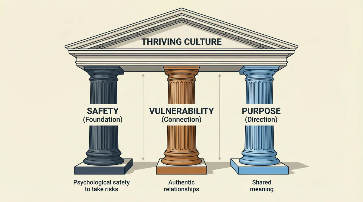 The Three Pillars of Thriving Culture: Safety, Vulnerability and Purpose